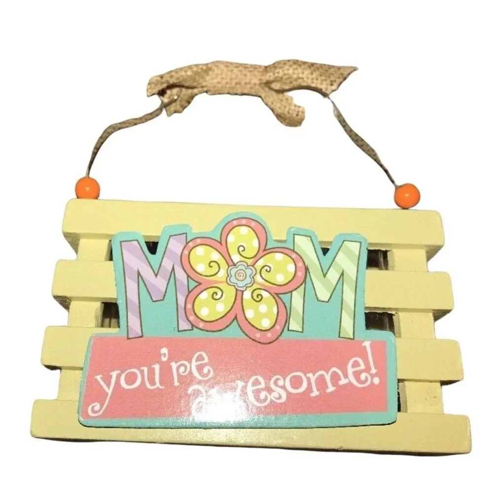 Mothers Day Wood Crate Mini Basket Mom Treat Favors Small Gift Crafts